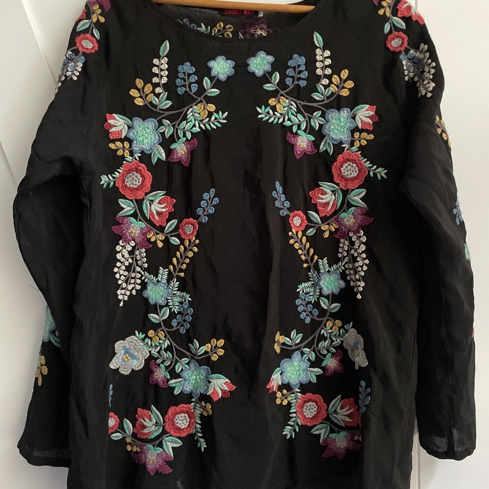 Johnny Was W Silk Embroidered Too